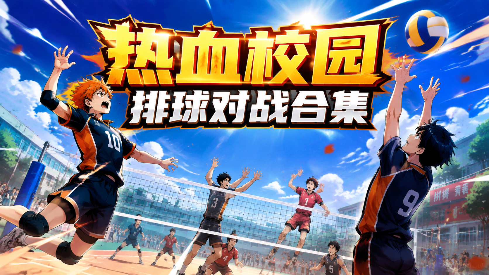 热血校园排球对战合集