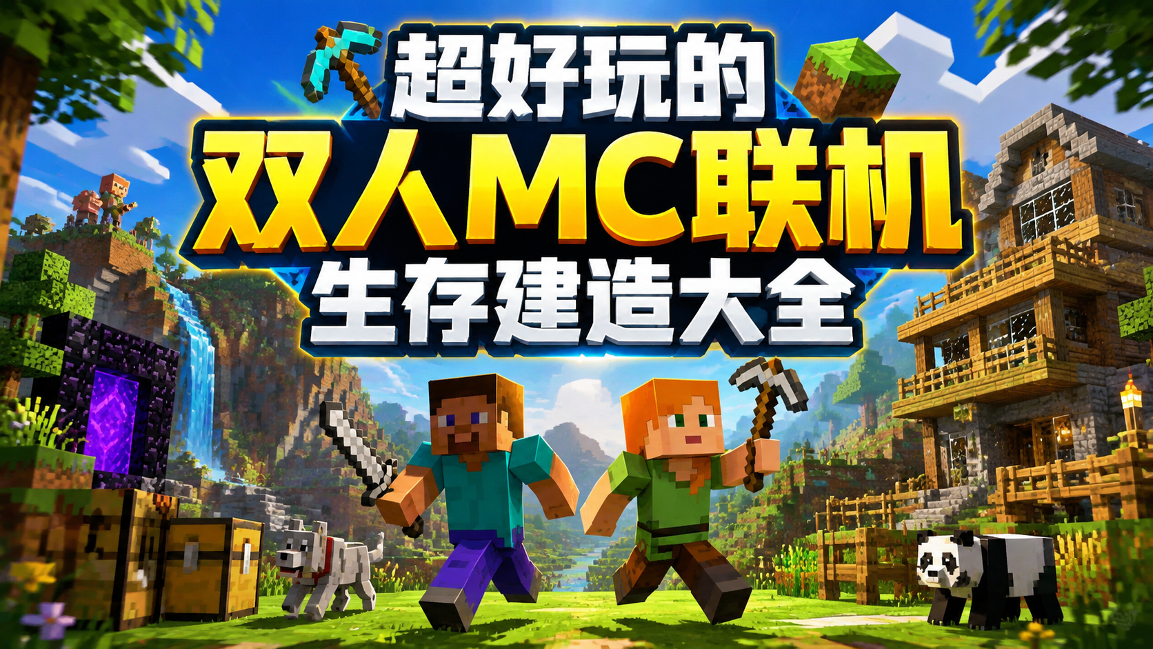 超好玩的双人MC联机生存建造大全