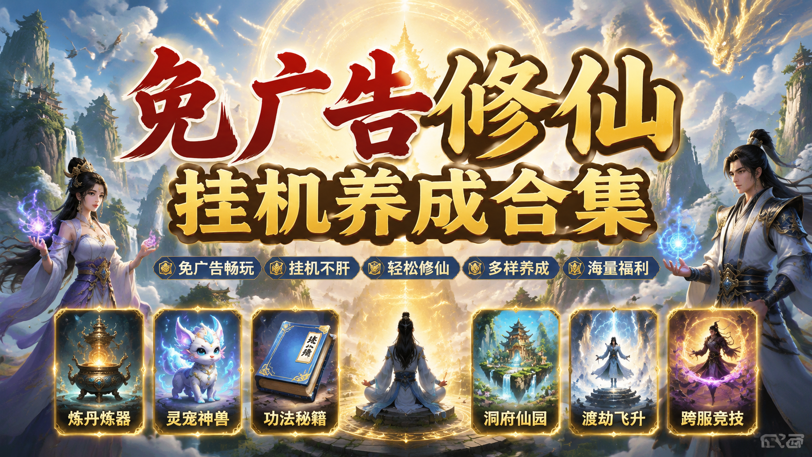 免广告修仙挂机养成合集