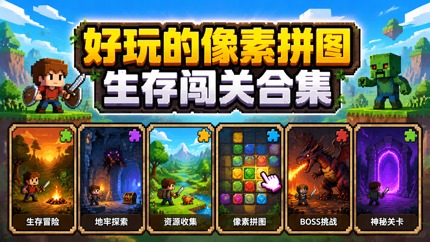 好玩的像素拼图生存闯关合集