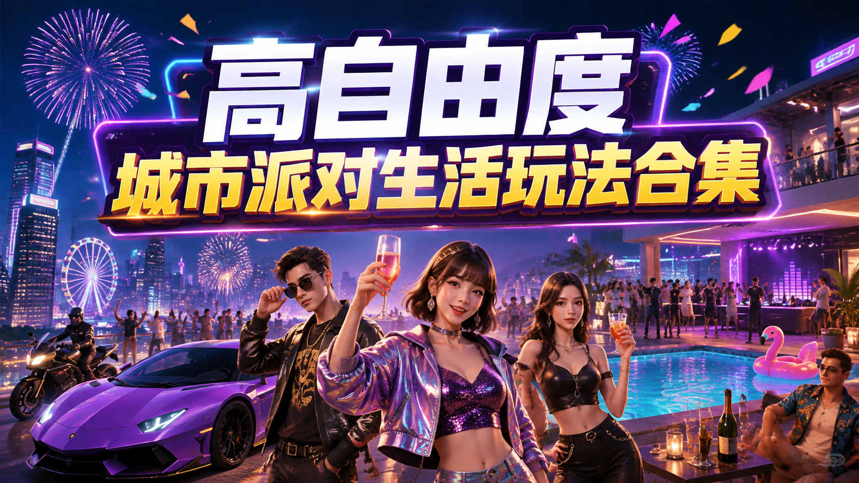 高自由度城市派对生活玩法合集