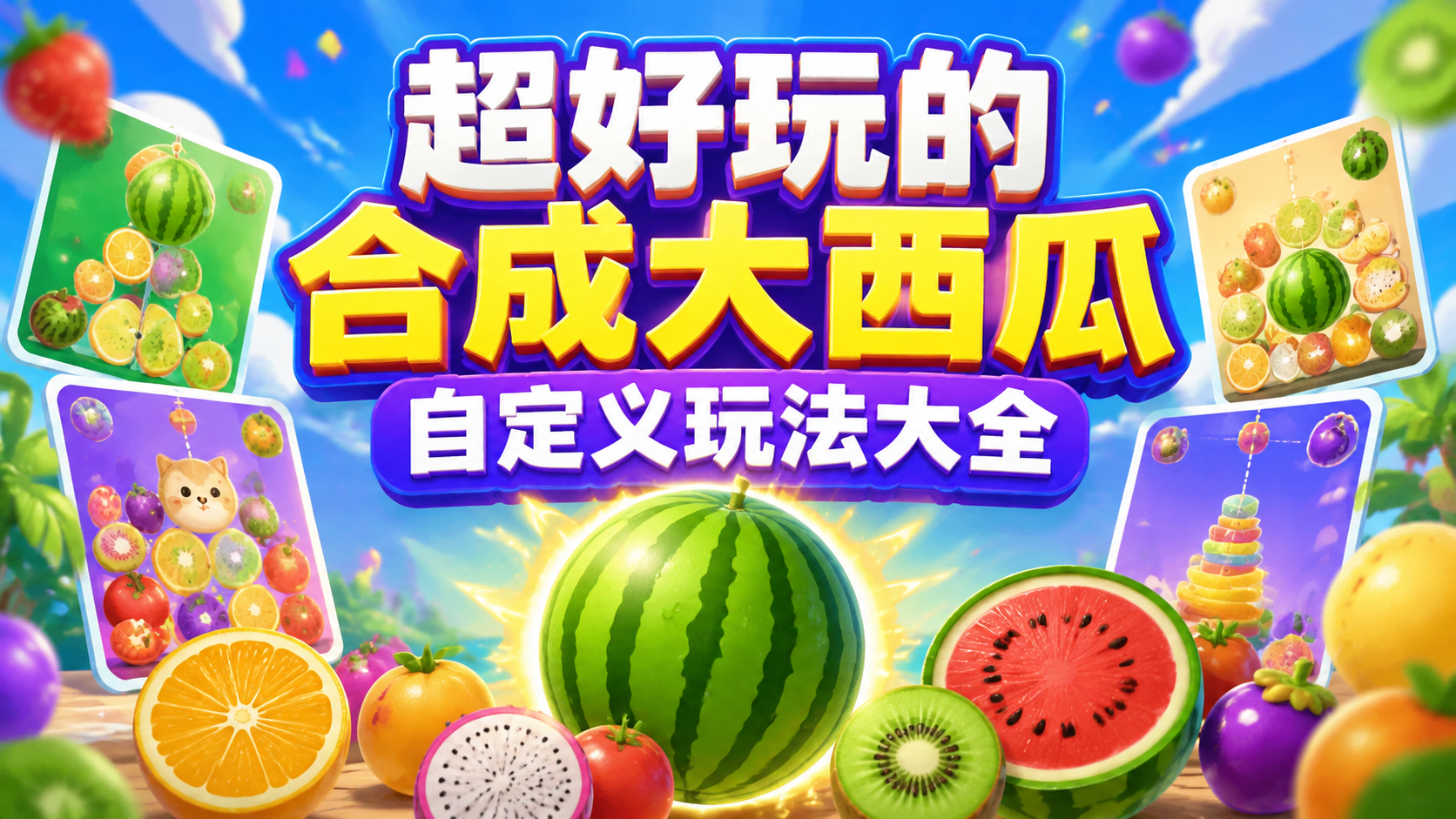 超好玩的合成大西瓜自定义玩法大全