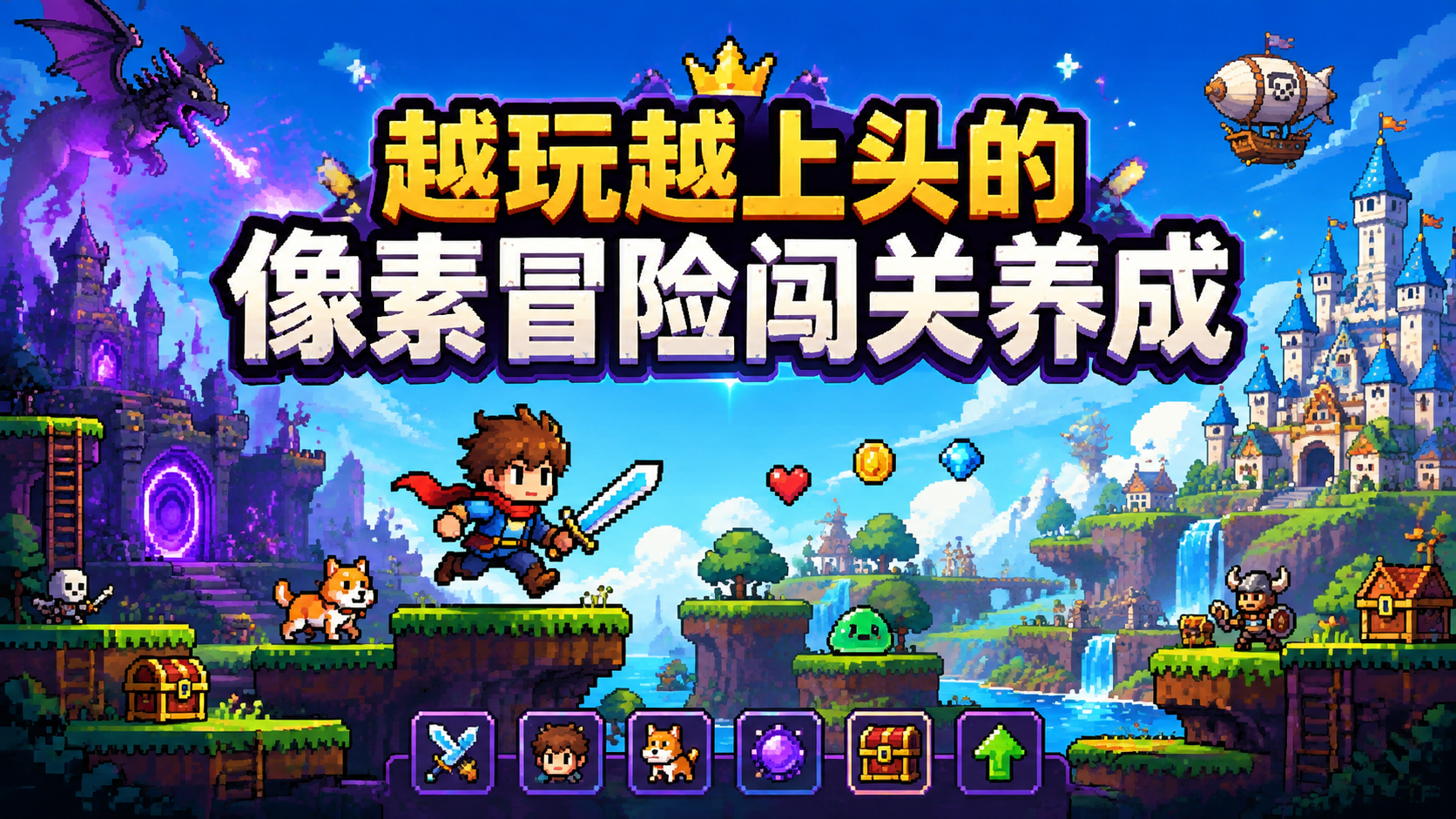 越玩越上头的像素冒险闯关养成