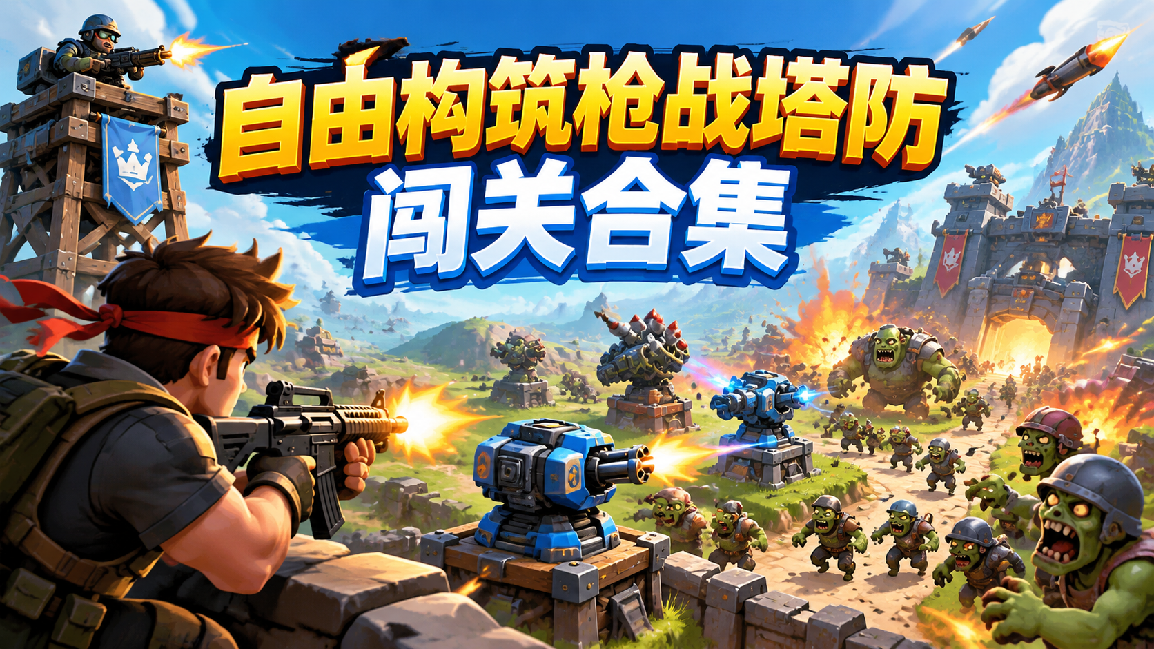 自由构筑枪战塔防闯关合集