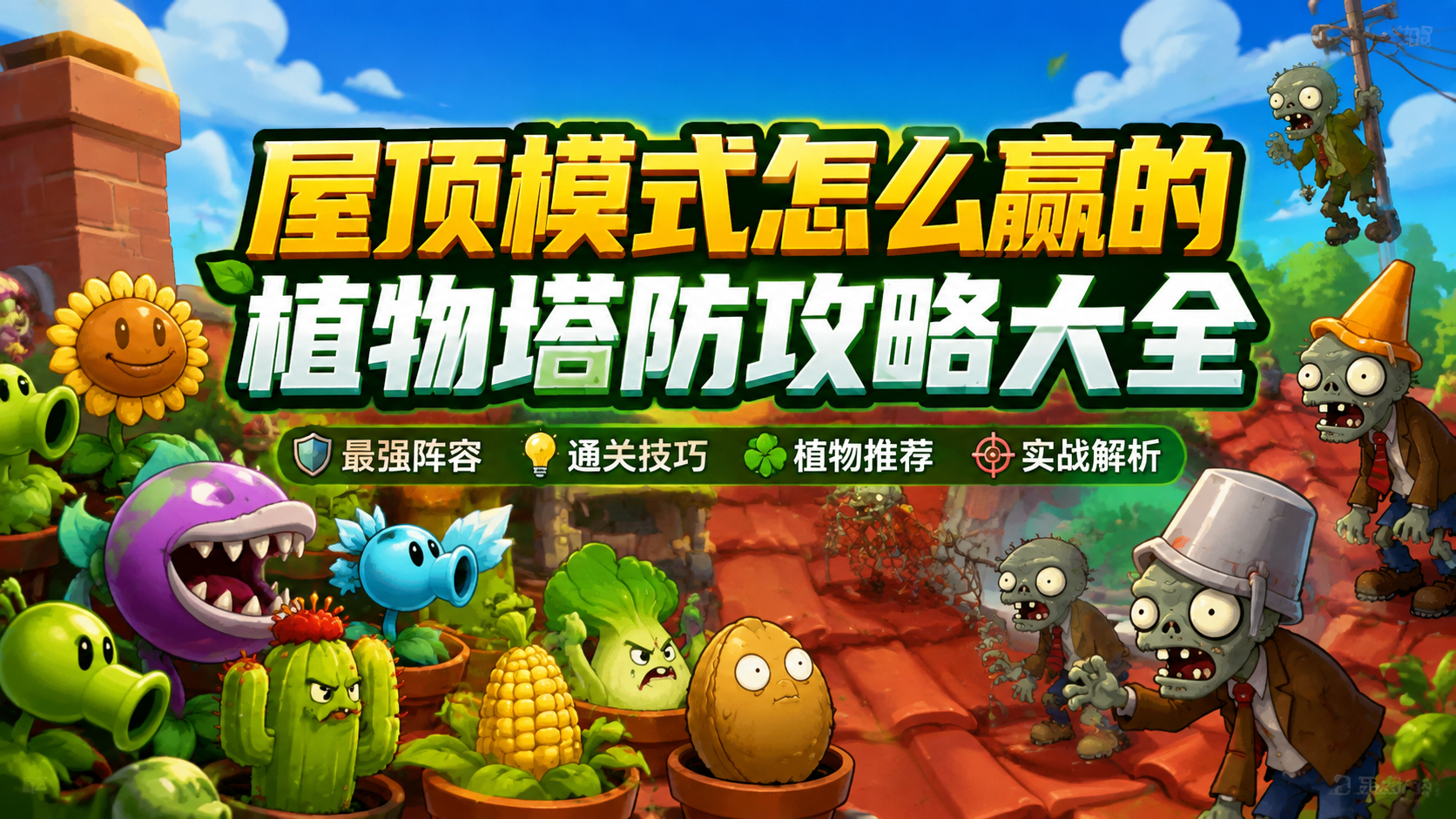 屋顶模式怎么赢的植物塔防攻略大全