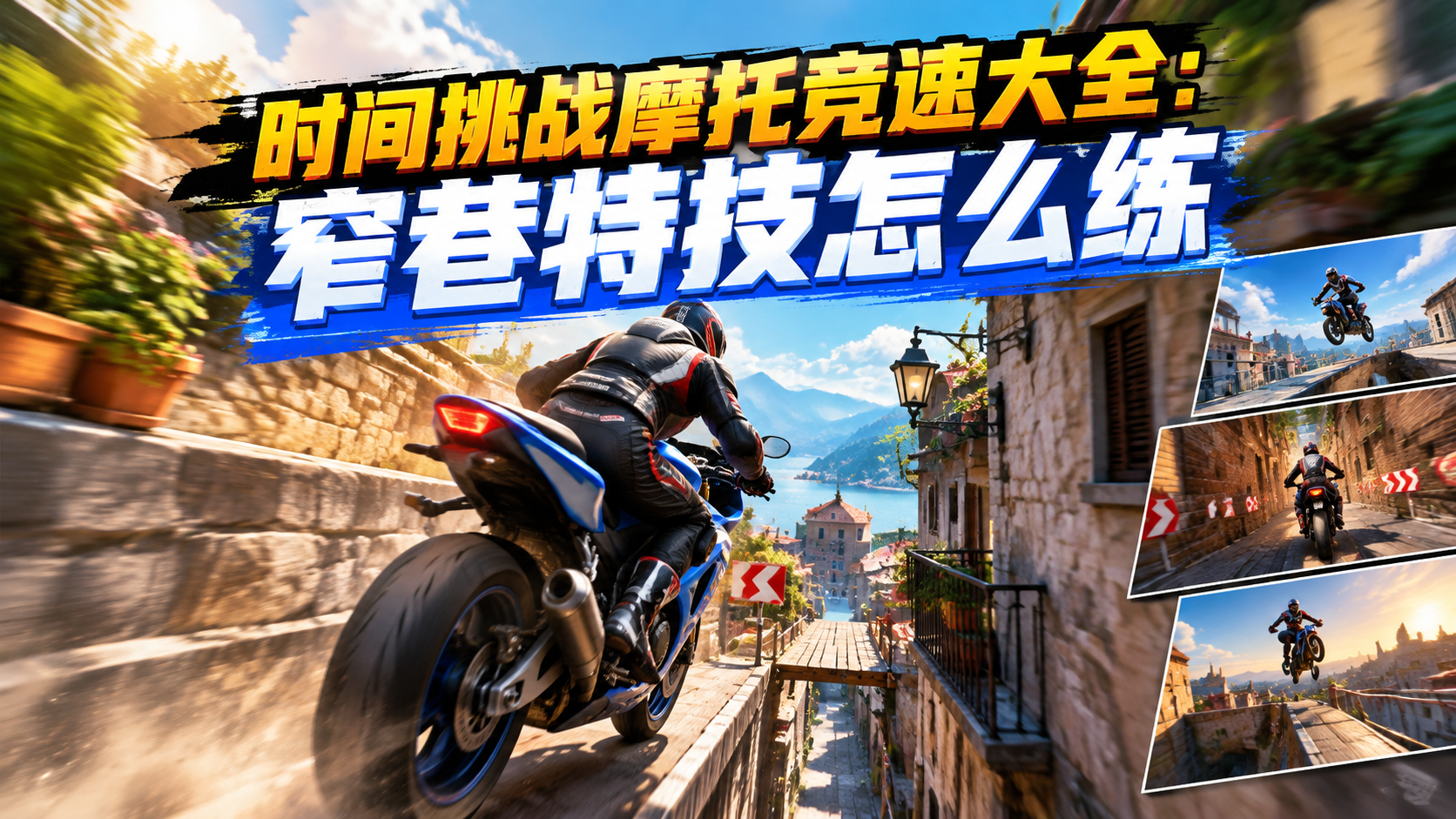 时间挑战摩托竞速大全：窄巷特技怎么练