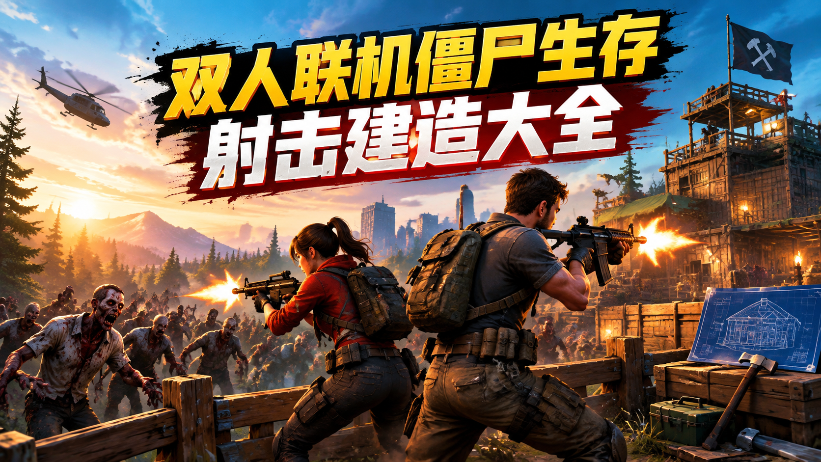 双人联机僵尸生存射击建造大全