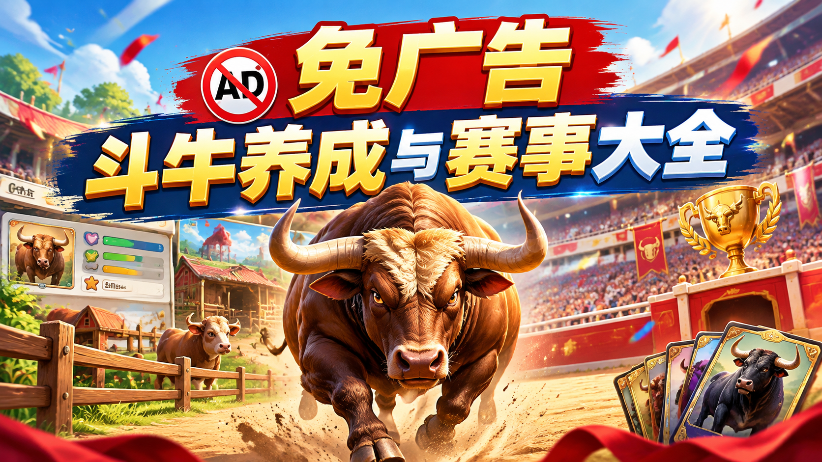 免广告斗牛养成与赛事大全
