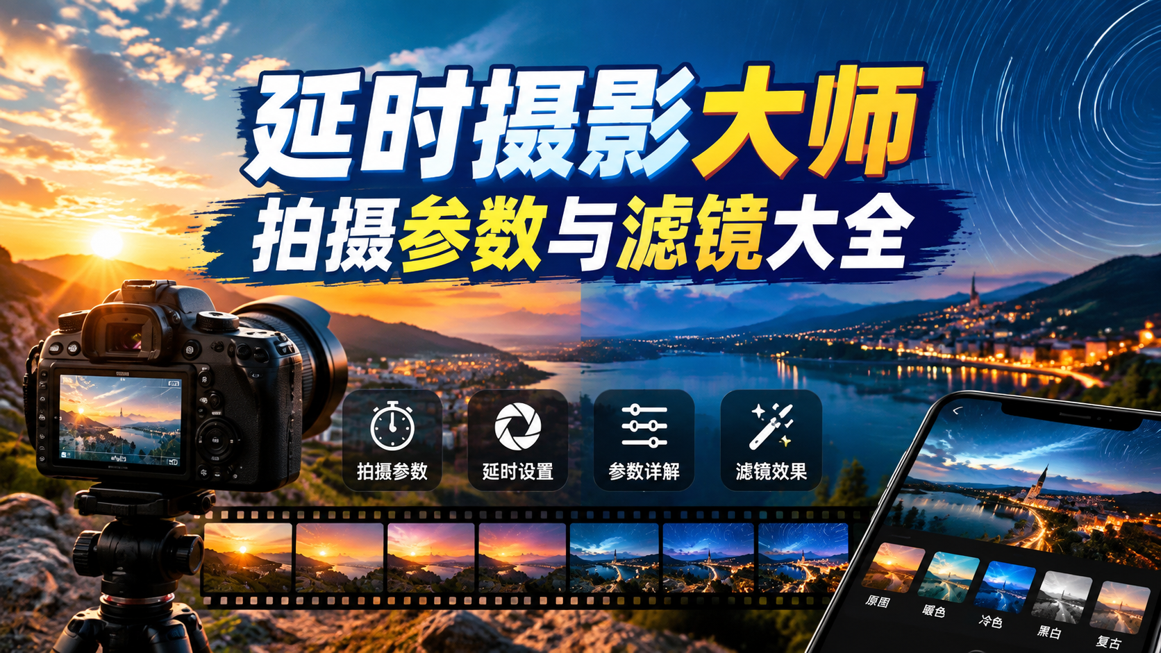 延时摄影大师拍摄参数与滤镜大全
