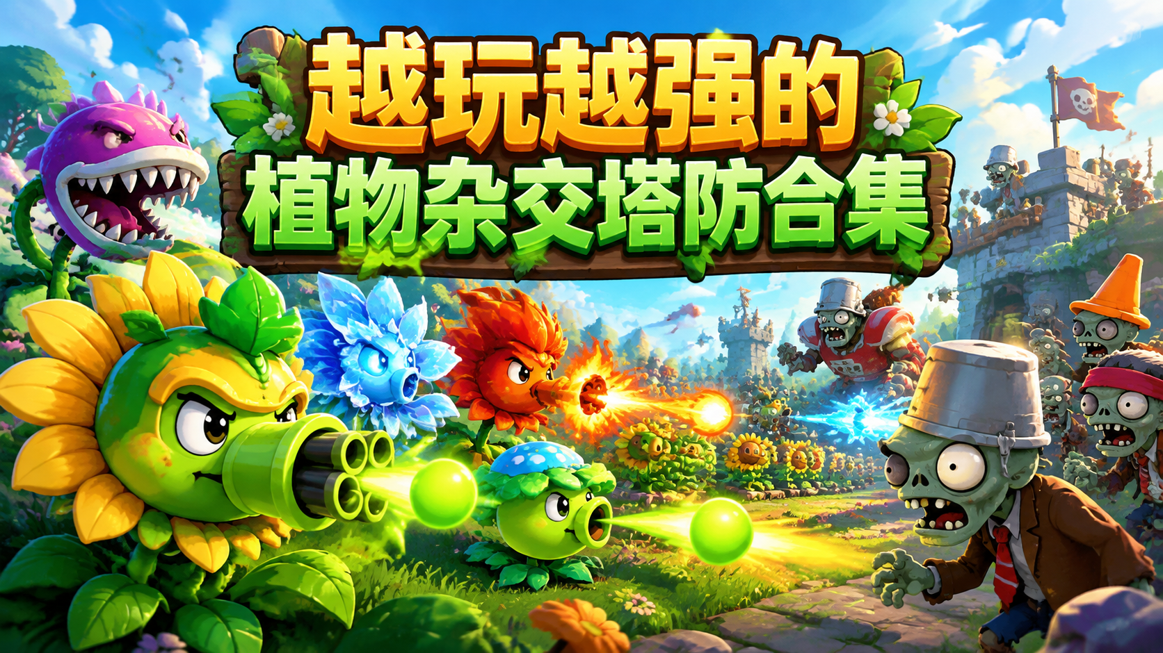 越玩越强的植物杂交塔防合集