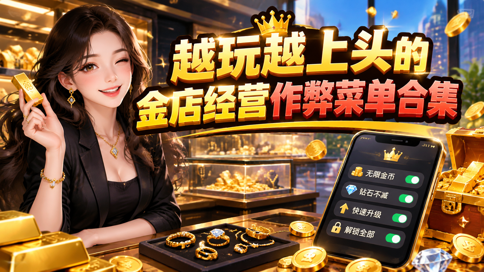 越玩越上头的金店经营作弊菜单合集