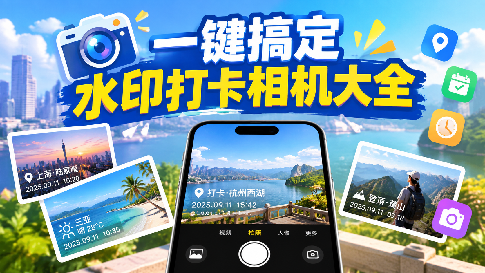 一键搞定水印打卡相机大全