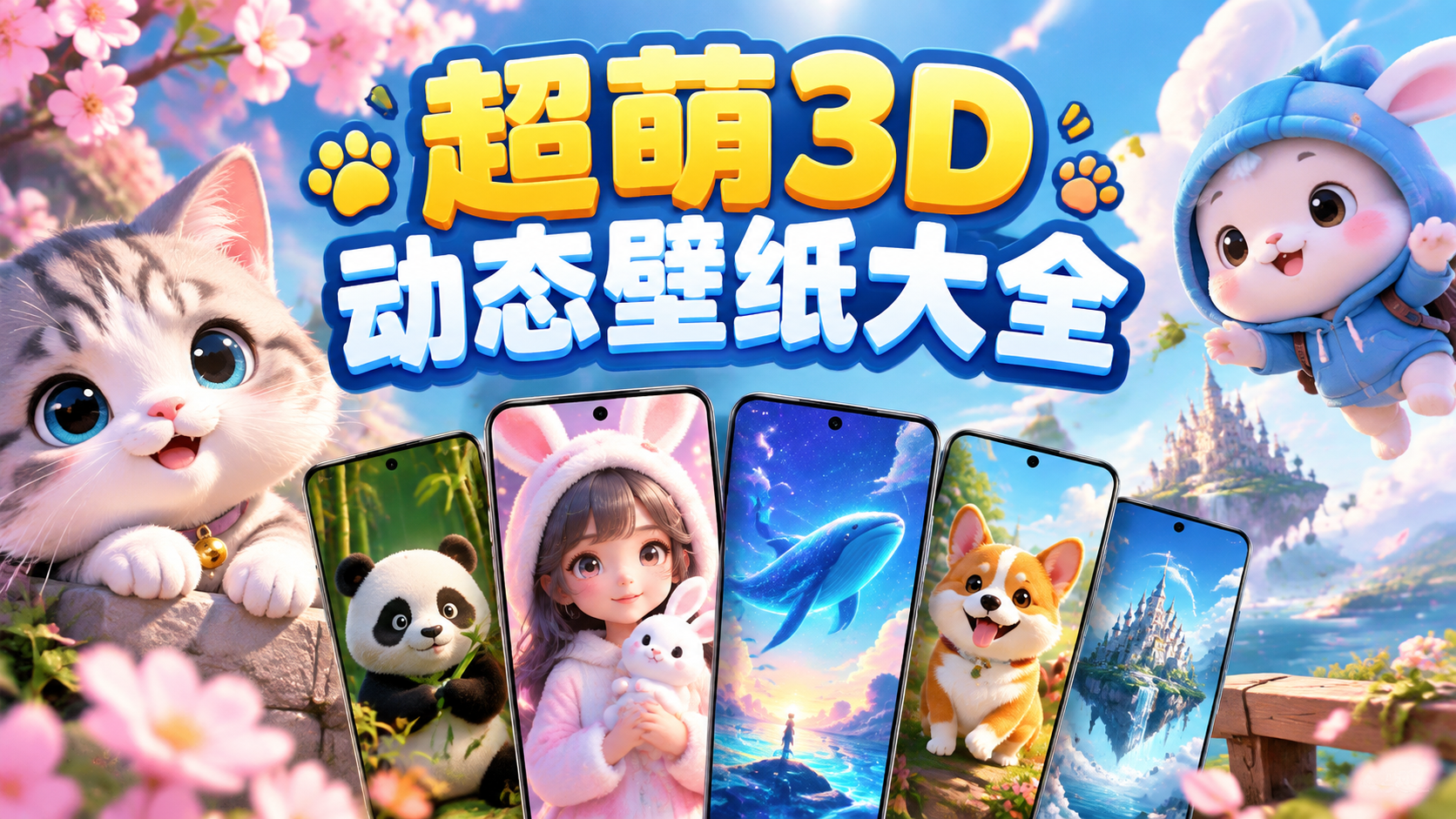 超萌3D动态壁纸大全