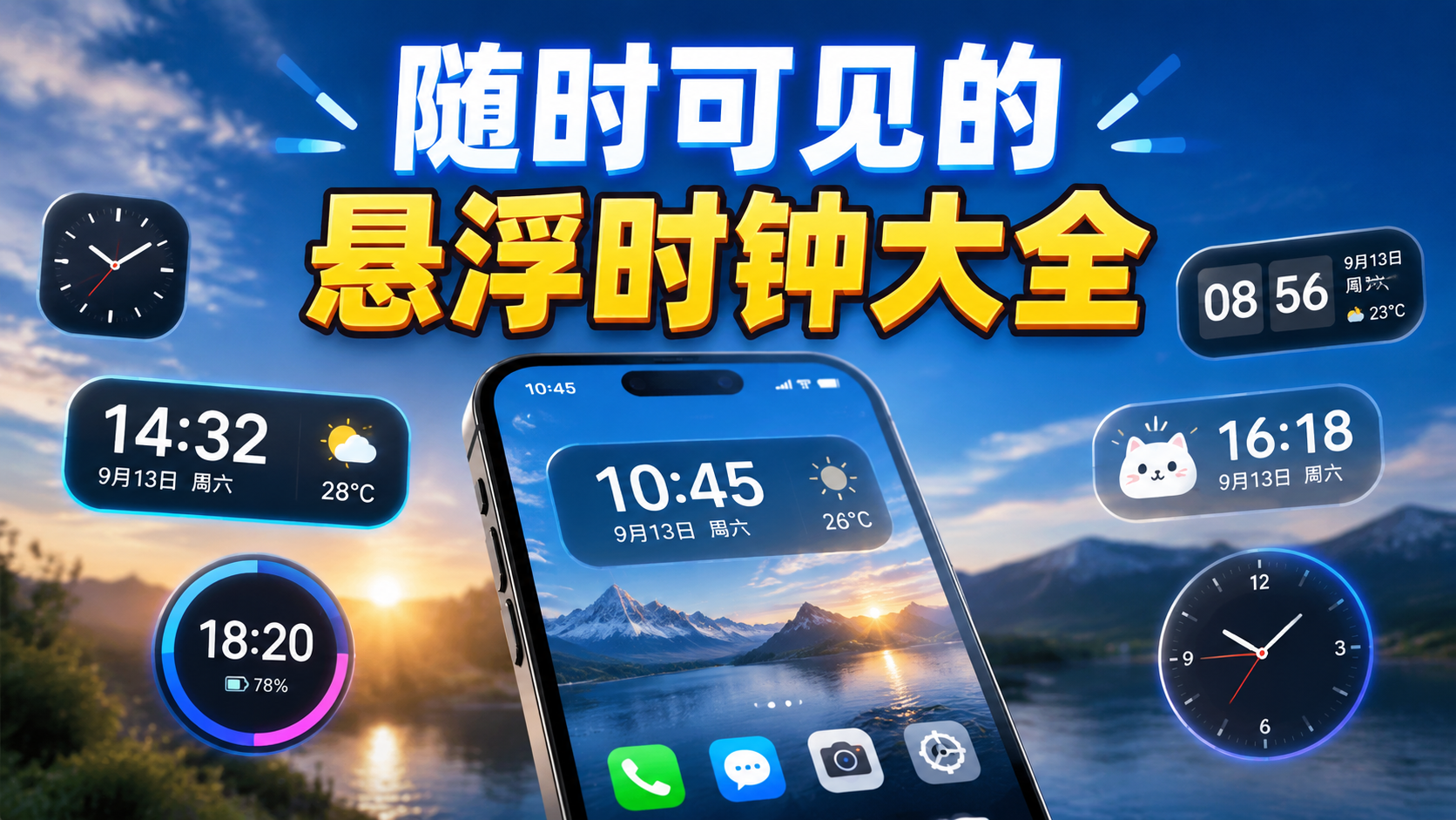 随时可见的悬浮时钟大全