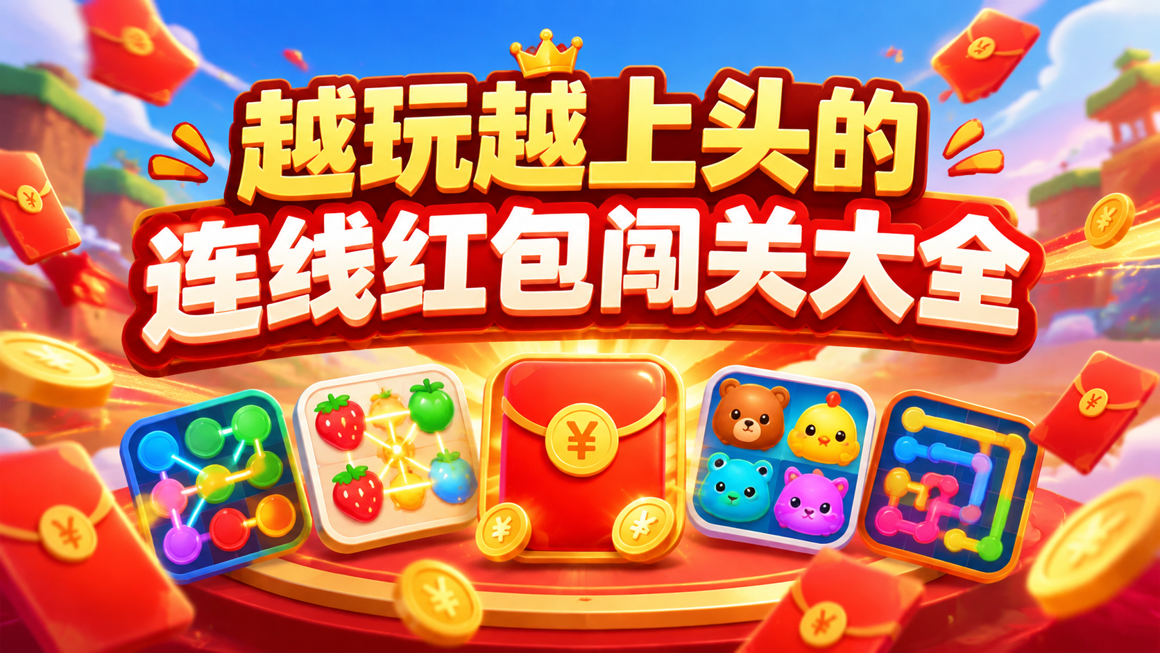 越玩越上头的连线红包闯关大全