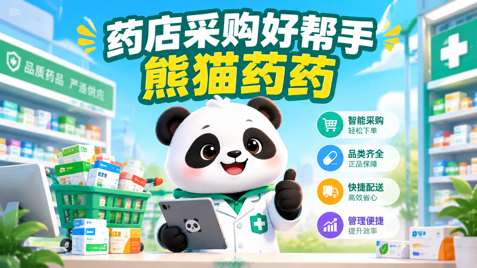 药店采购好帮手熊猫药药
