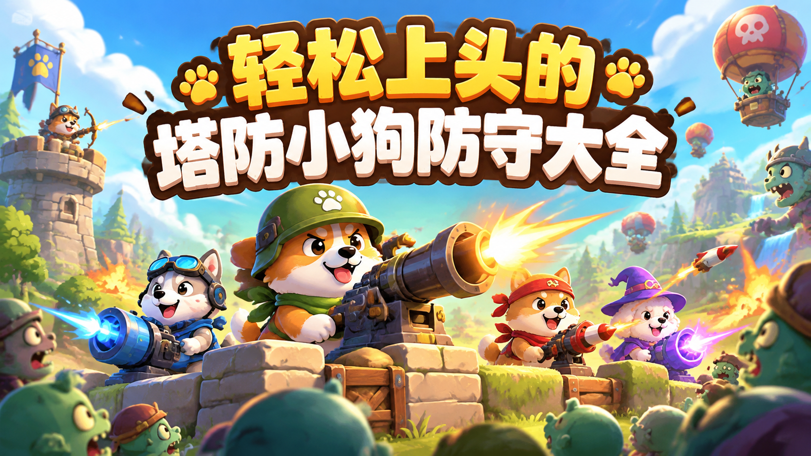 轻松上头的塔防小狗防守大全