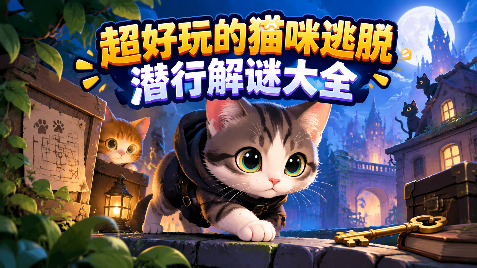 超好玩的猫咪逃脱潜行解谜大全