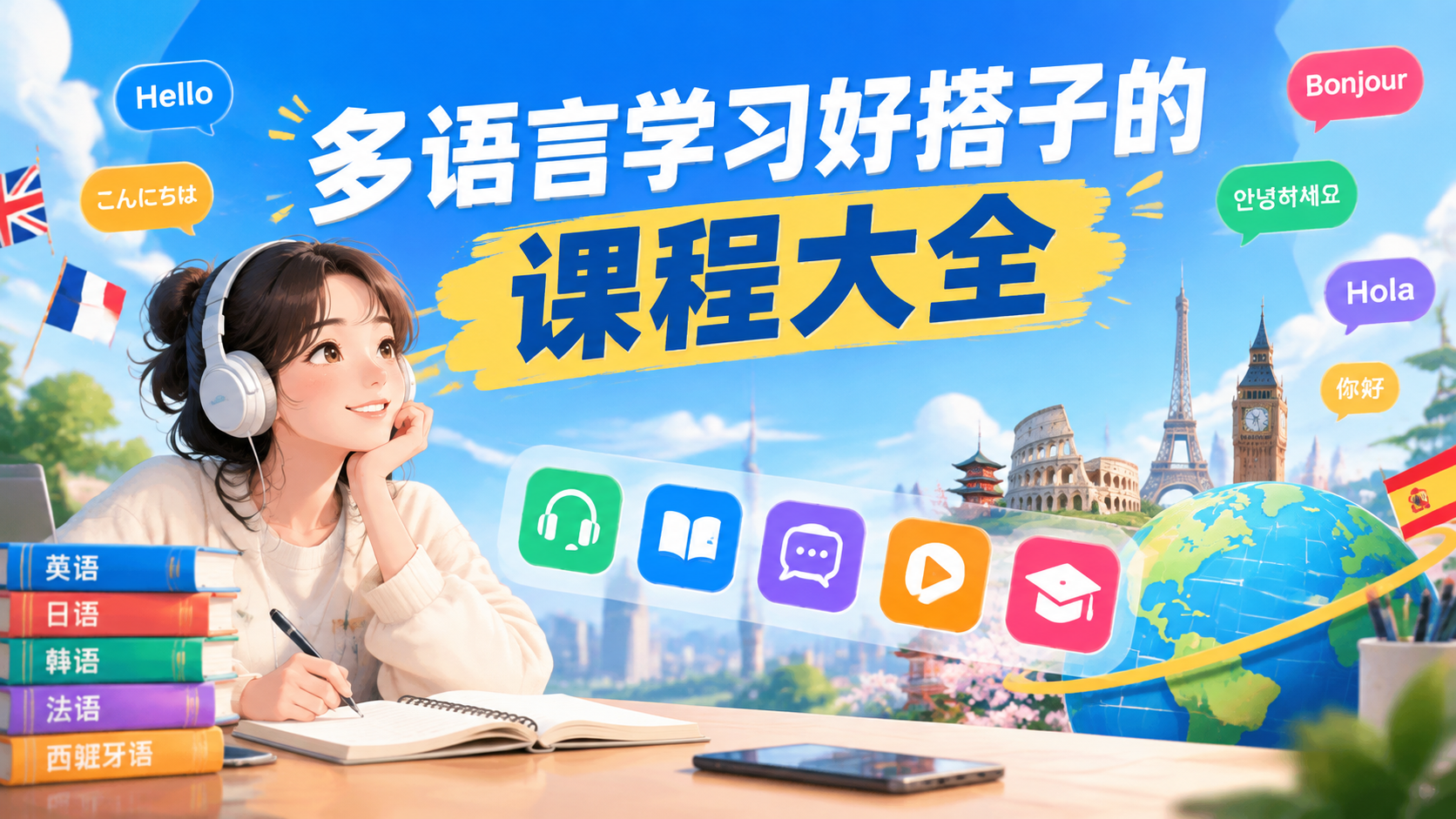 多语言学习好搭子的课程大全