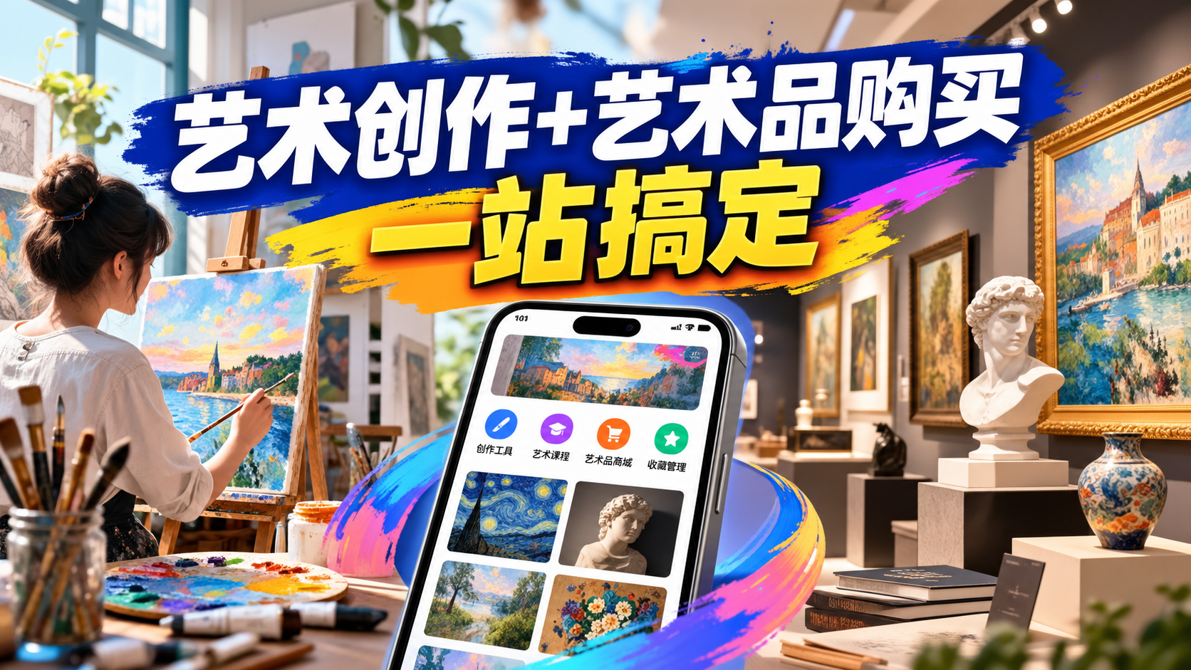 艺术创作+艺术品购买一站搞定