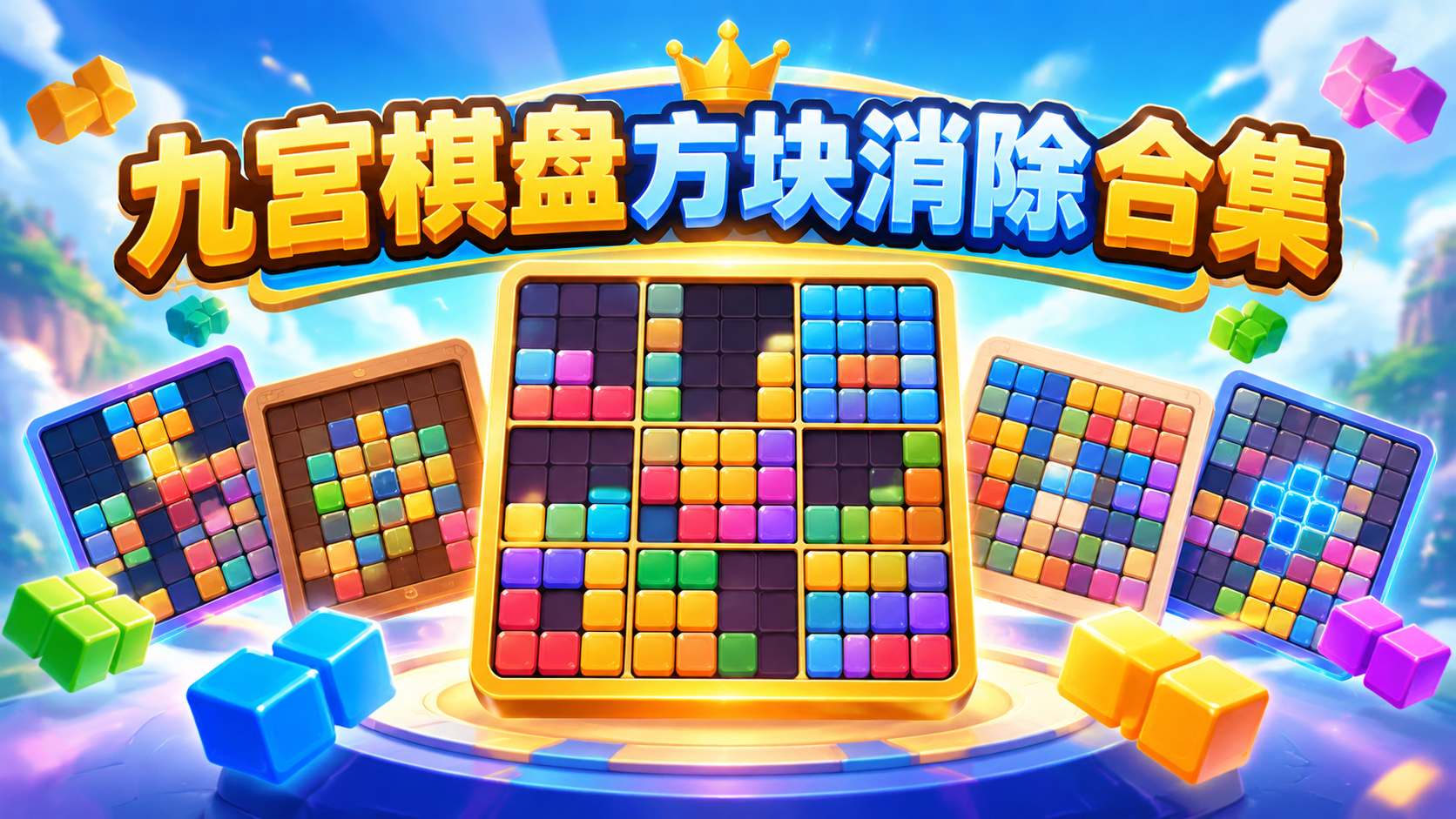 九宫棋盘方块消除合集
