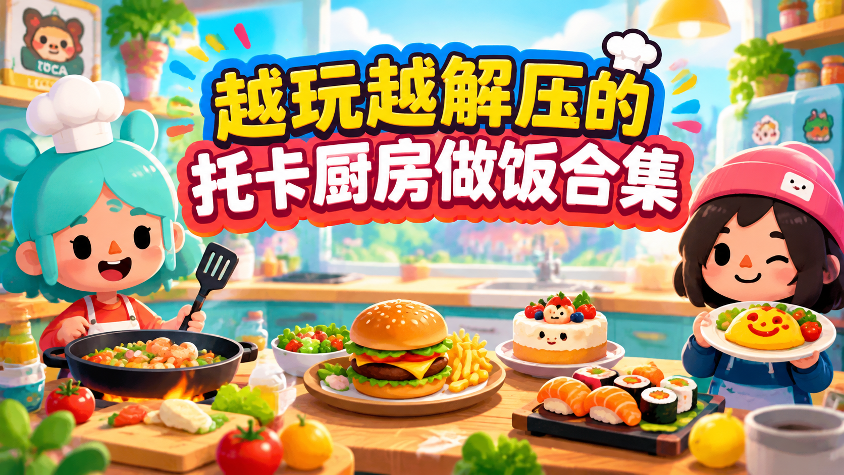 越玩越解压的托卡厨房做饭合集