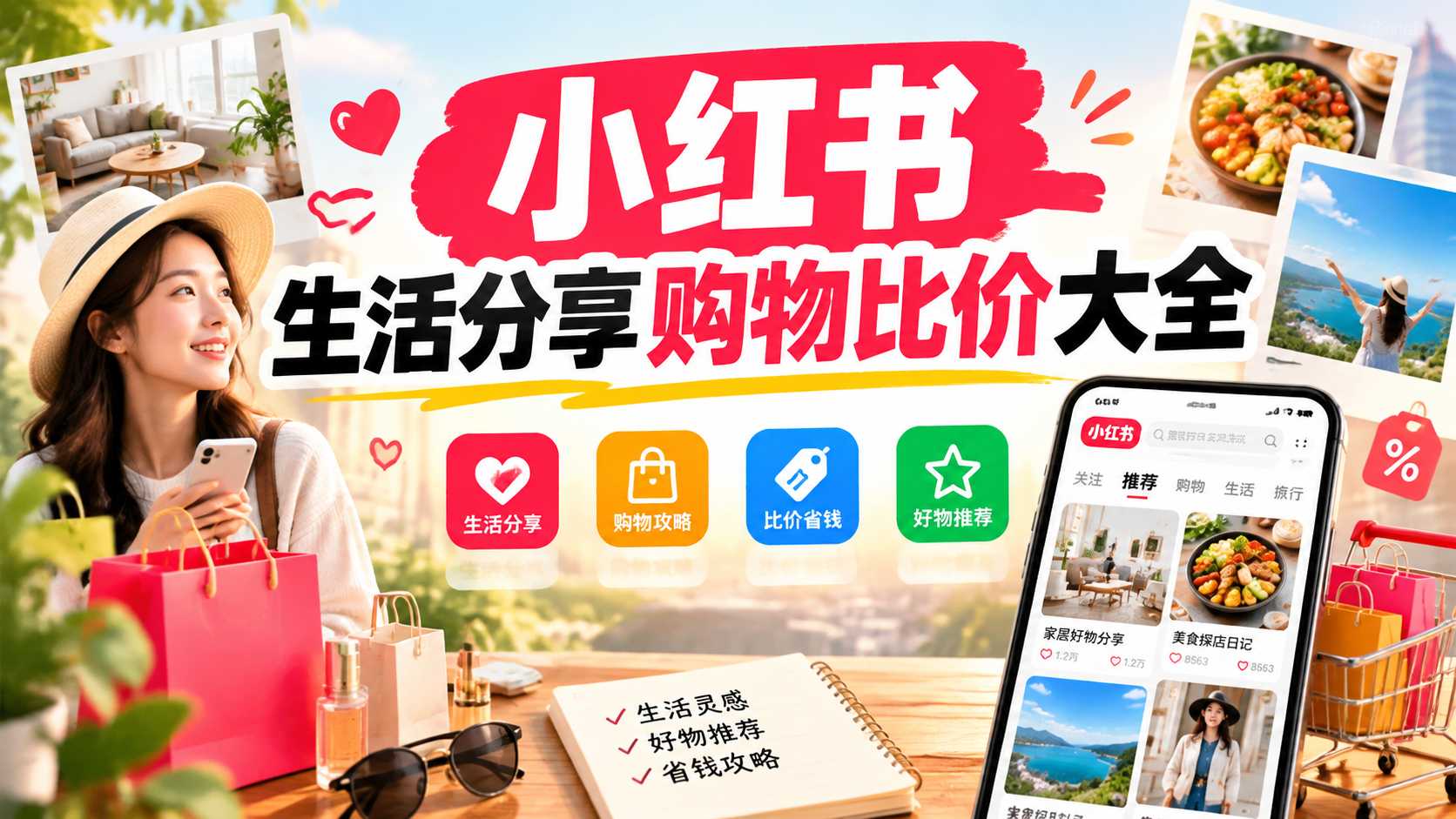 小红书生活分享购物比价大全
