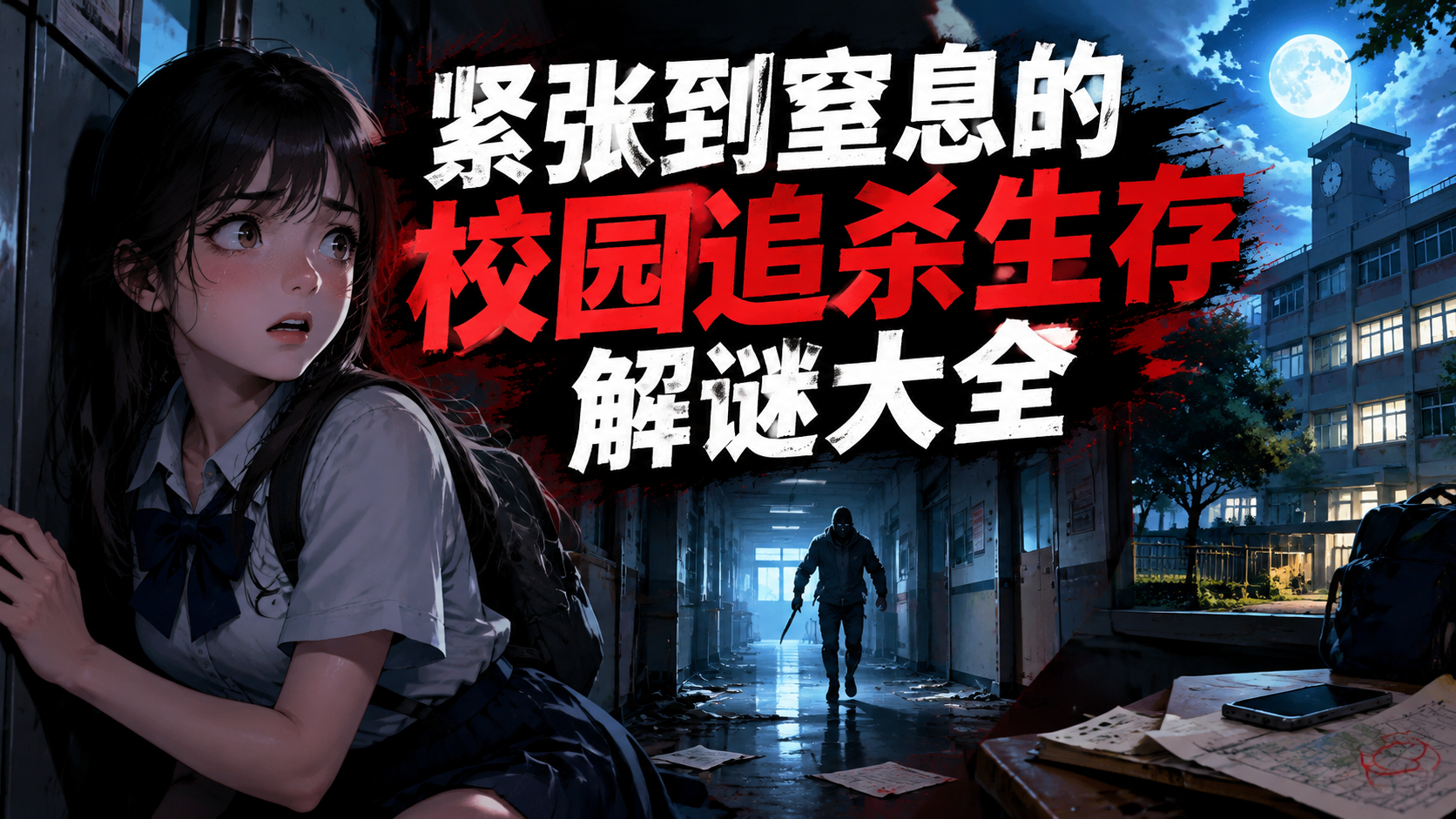 紧张到窒息的校园追杀生存解谜大全