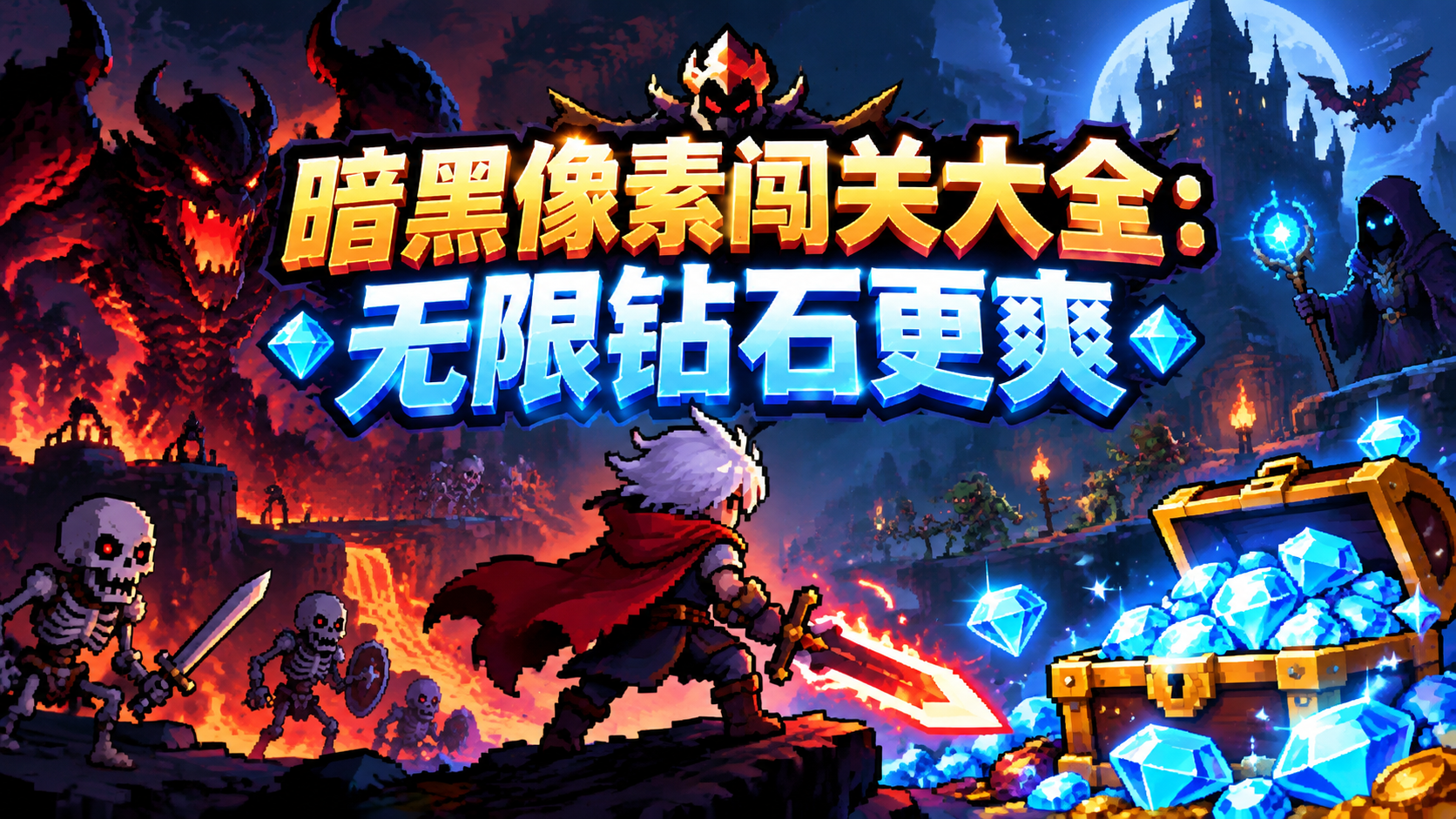暗黑像素闯关大全：无限钻石更爽