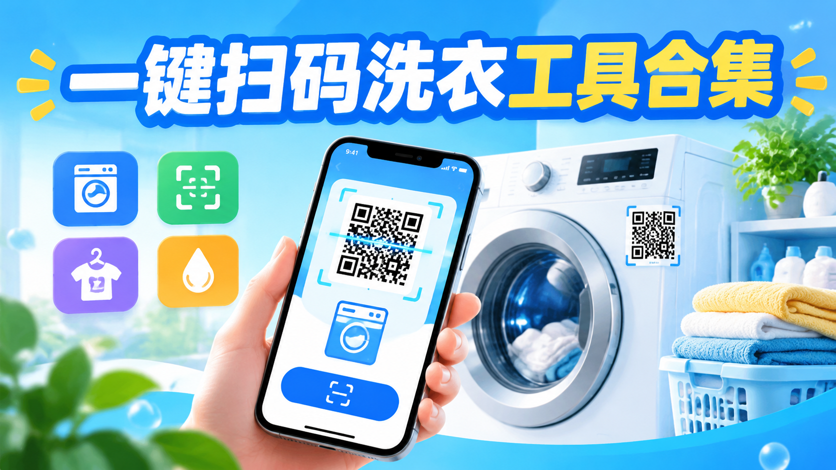 一键扫码洗衣工具合集