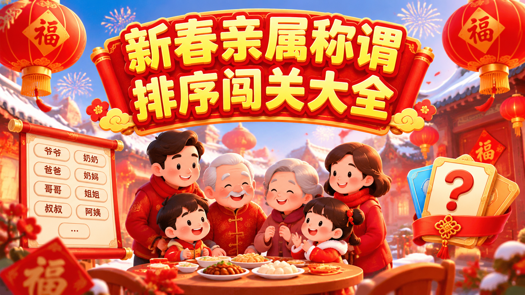 新春亲属称谓排序闯关大全