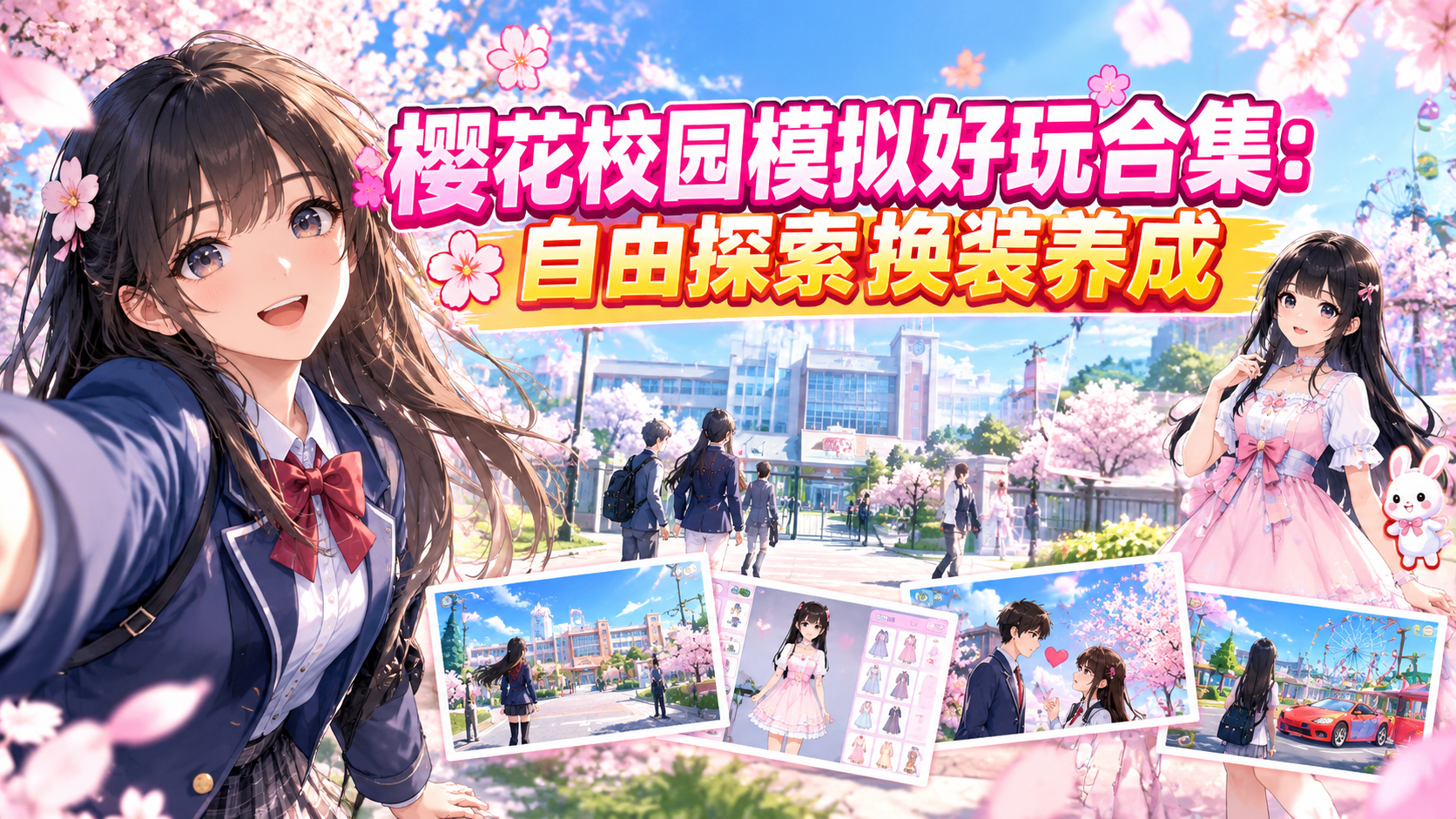 樱花校园模拟好玩合集：自由探索换装养成