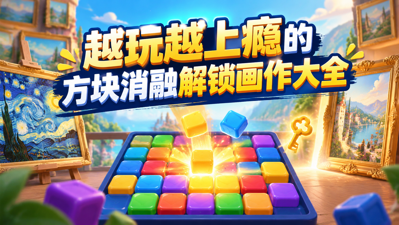 越玩越上瘾的方块消融解锁画作大全