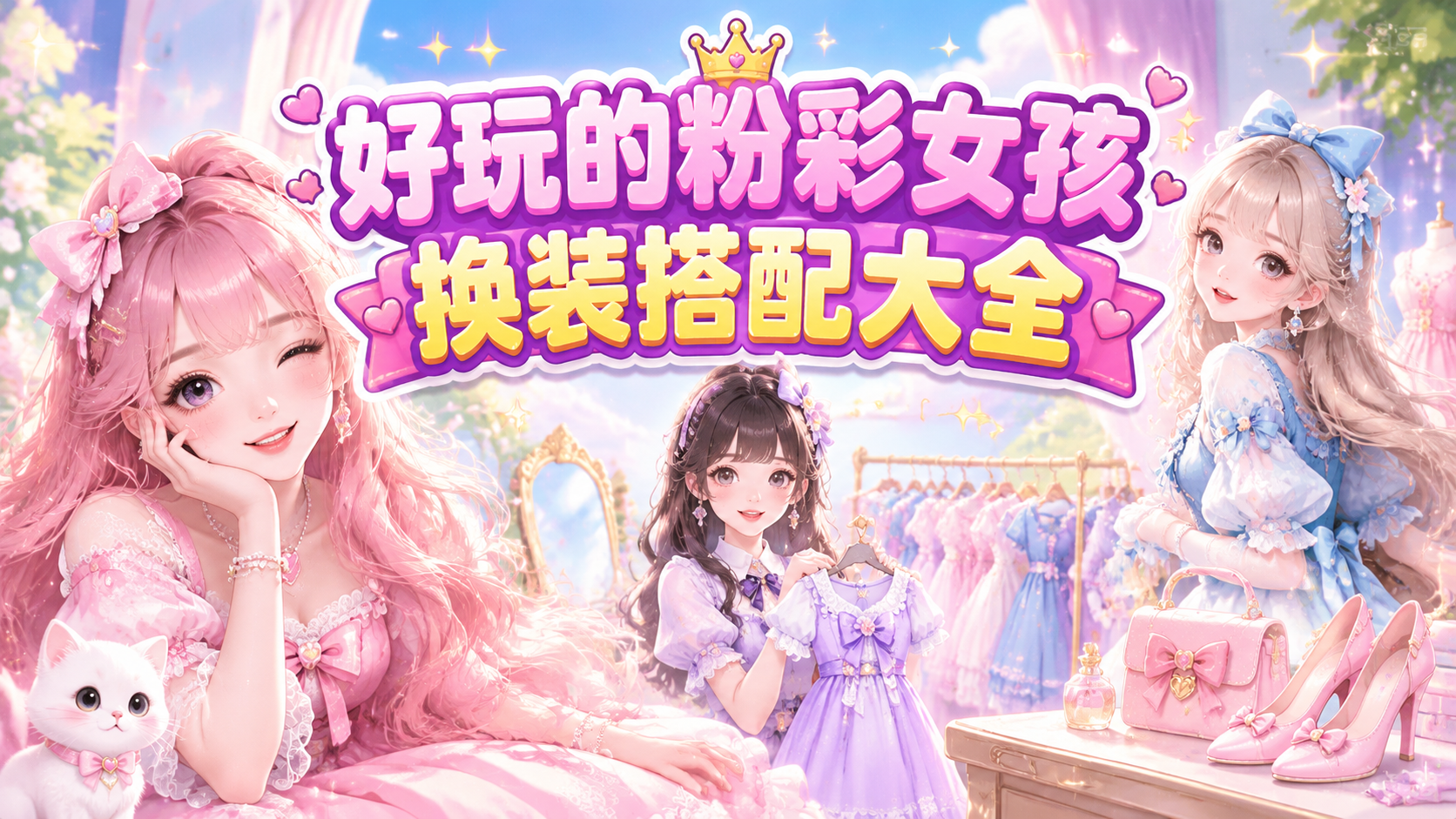 好玩的粉彩女孩换装搭配大全