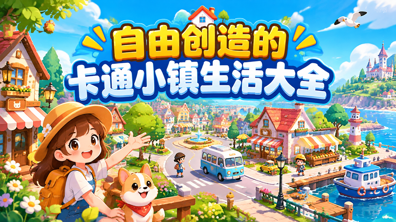 自由创造的卡通小镇生活大全