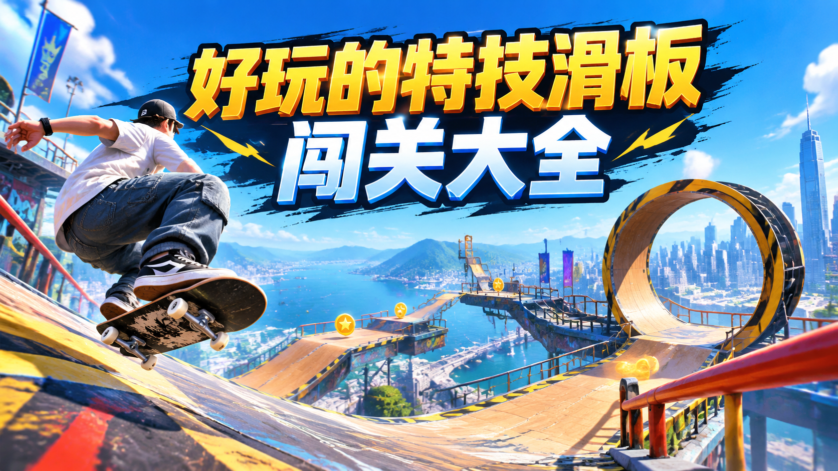 好玩的特技滑板闯关大全