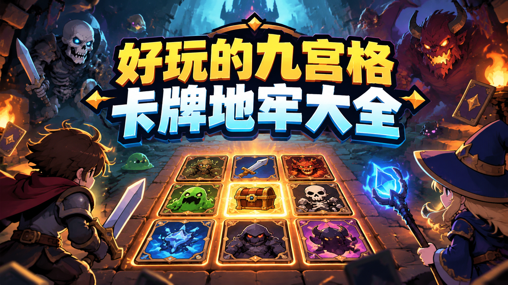 好玩的九宫格卡牌地牢大全