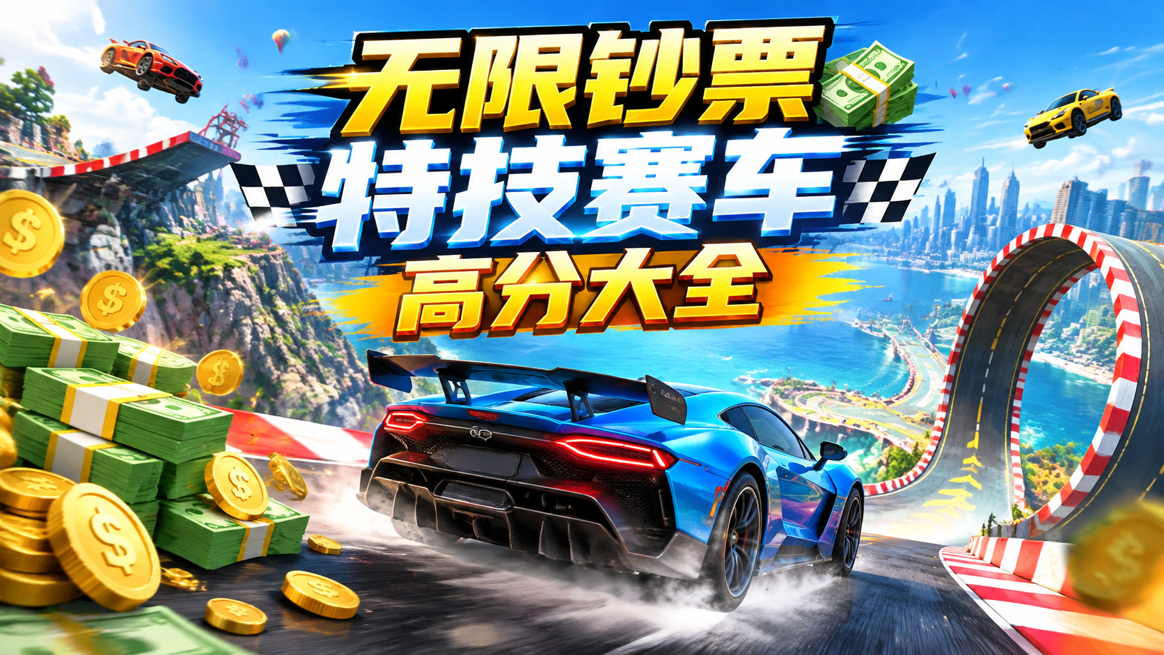 无限钞票特技赛车高分大全