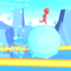 雪地滚球破解版（Snow Rails.io）