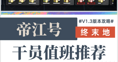 明日方舟终末地V1.3基建怎么配？全角色技能搭配一图看懂