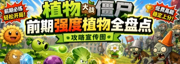 植物大战僵尸2前期练什么最值？平民开荒强力植物清单来了