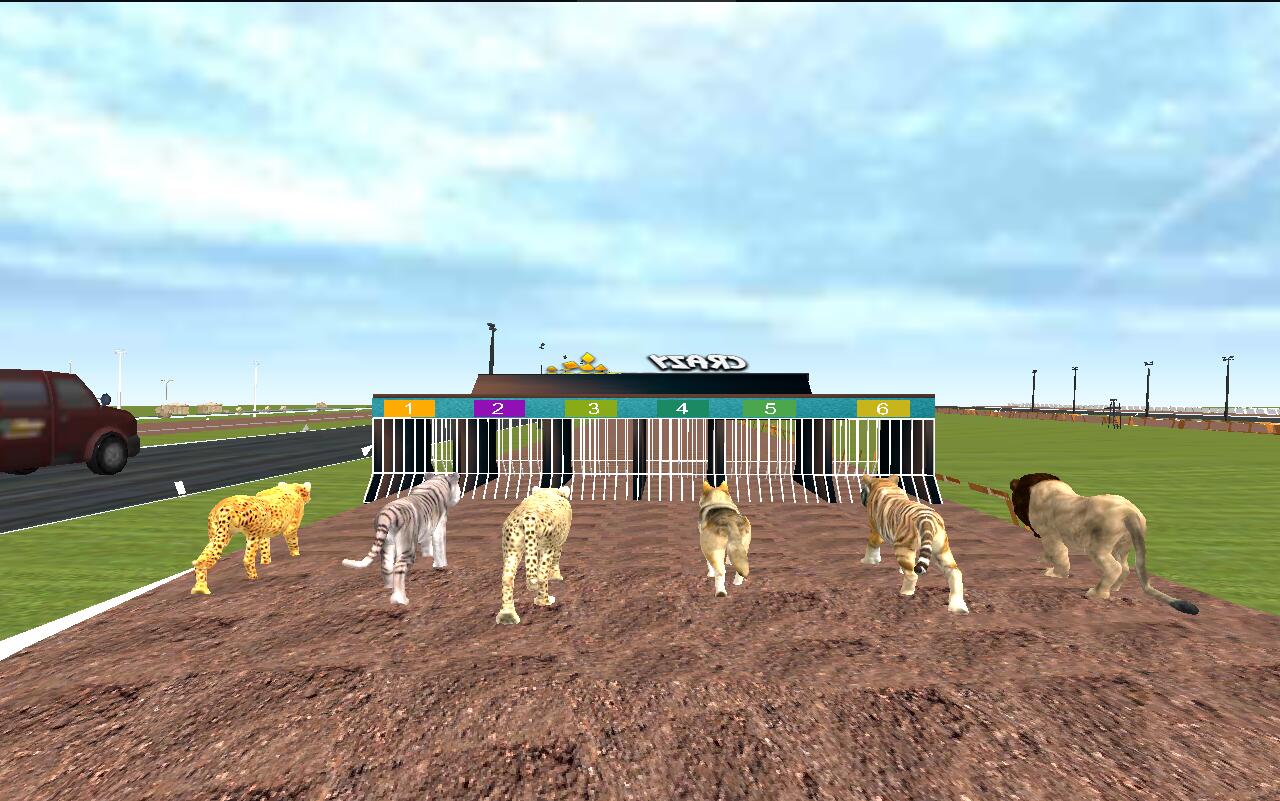 Wild Lion Dog Tiger Animal Racing Smulator 3d(疯狂丛林动物竞速官方版)游戏最新版下载截图2