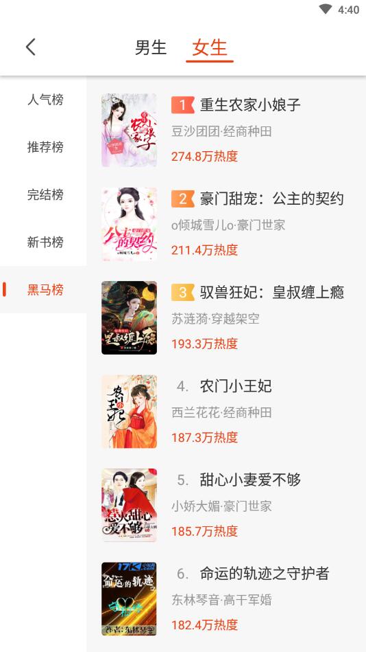 桔子免费小说app截图4