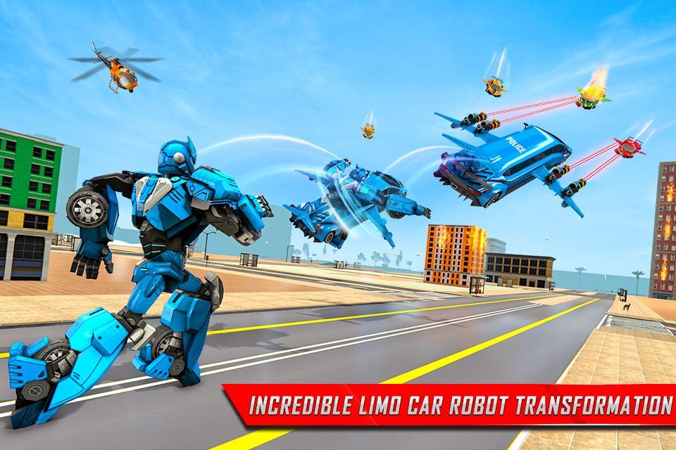 Police Limousine Robot Transform 2020(警察豪华轿车无限钻石版)游戏安卓最新版下载截图1