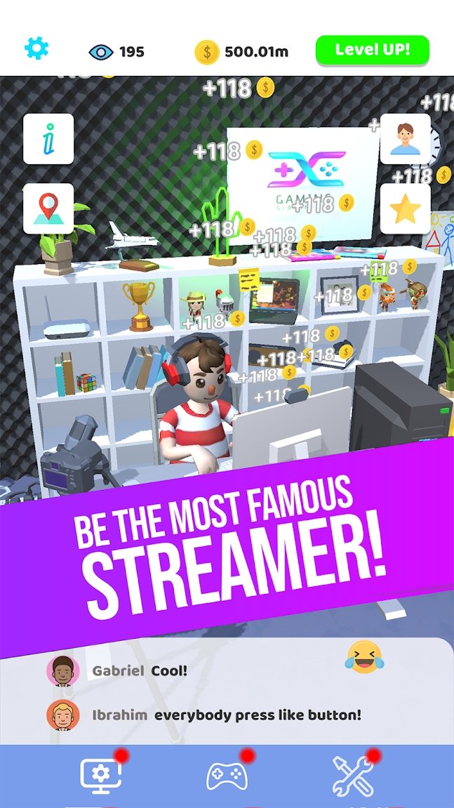 Idle Streamer无限金钱版游戏安卓最新版下载截图2
