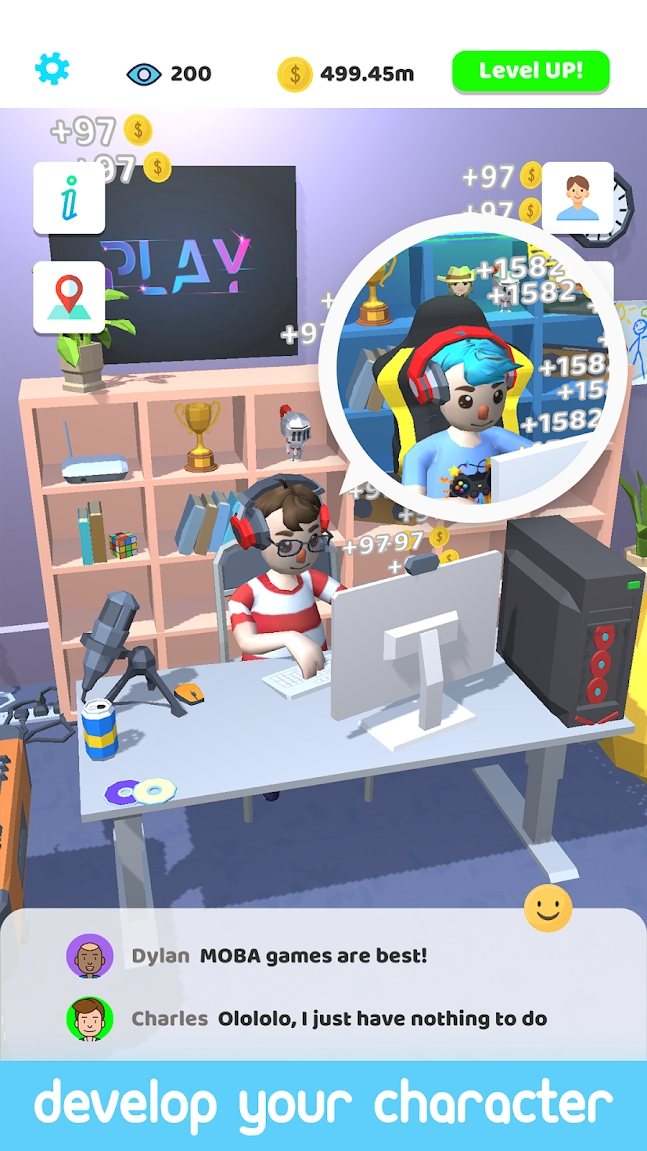 Idle Streamer无限金钱版游戏安卓最新版下载截图3